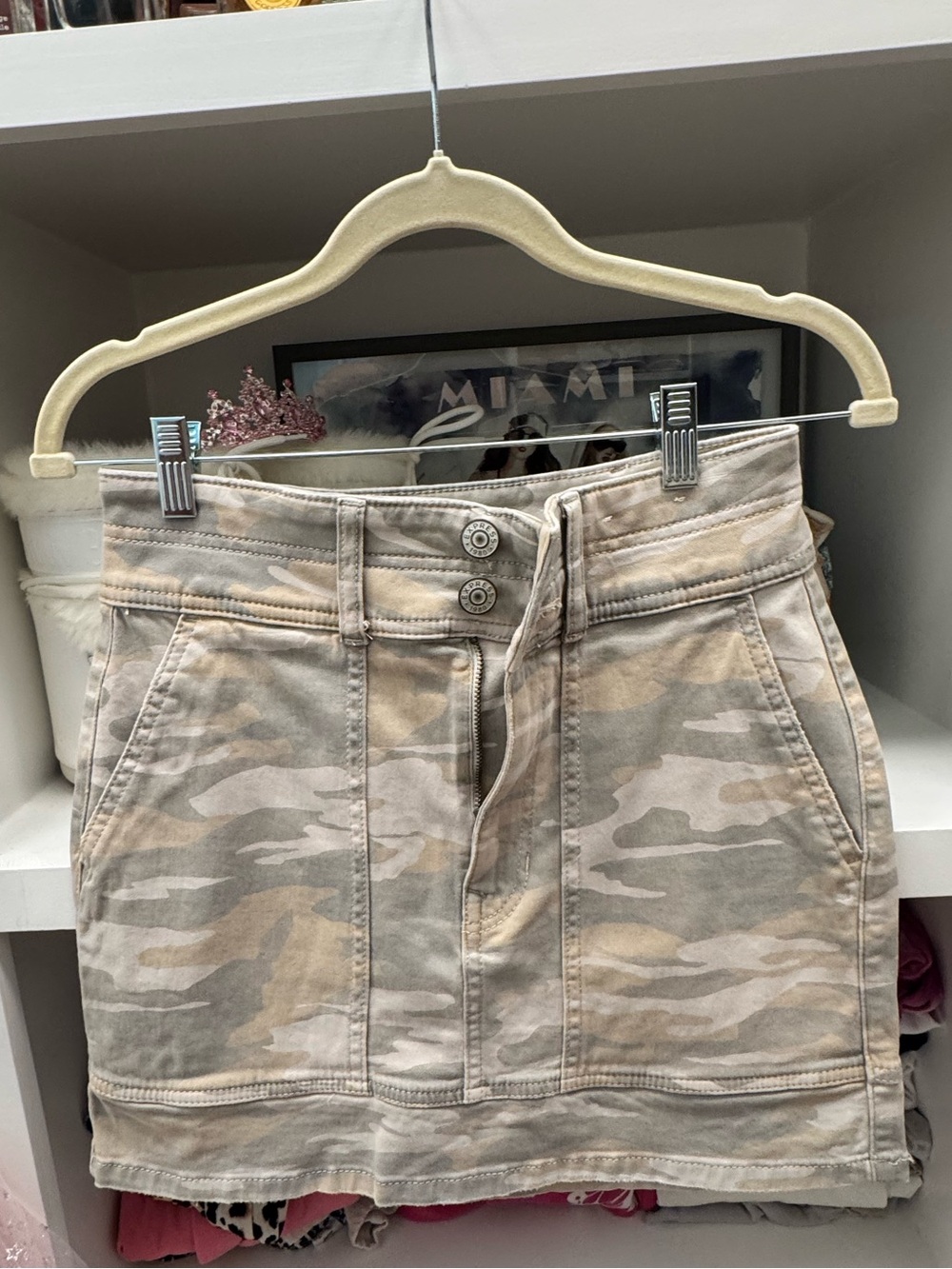 Express Camo Mini Skirt